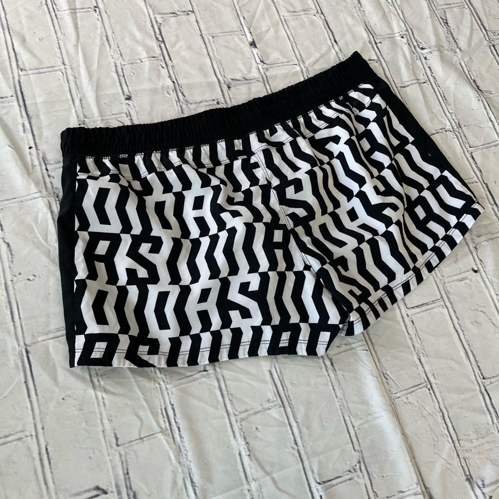 Adidas Athletic Running Shorts Women’s Black White L Stretch Streetwear Sports - Picture 7 of 12